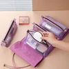 Makeup Bags Detachable 4Pcs in 1 Portable Cosmetic Bag Travel Folding Separable Toiletry Storage Bag Organizer Make Up Pouch New 2