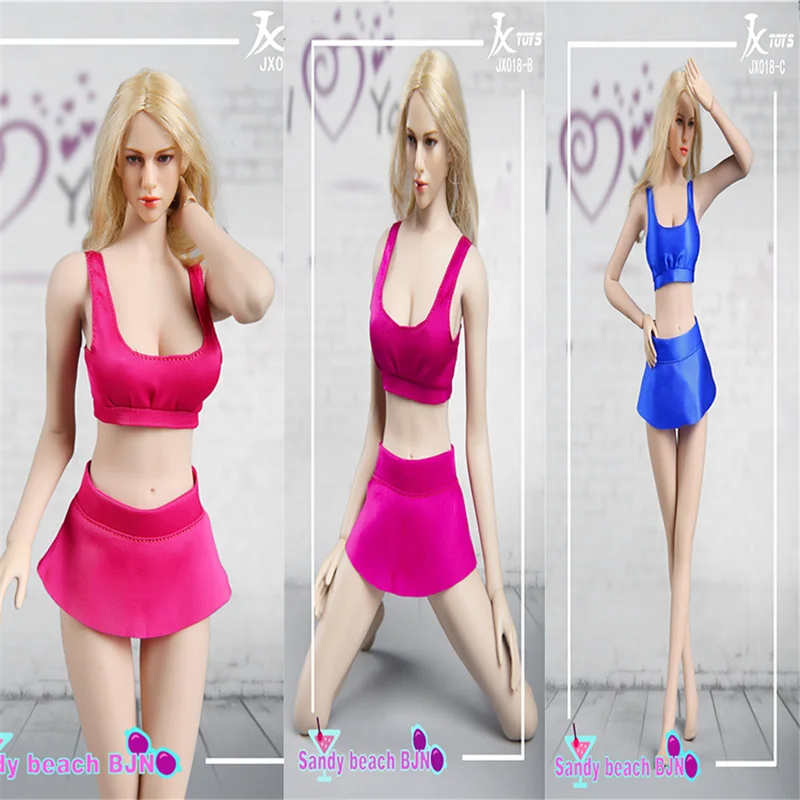 

JXTOYS-018 1/6 Female Soldier Sexy Swimsuit Beach Bikini Model Accessories Fit 12'' Action Figure Body In Stock