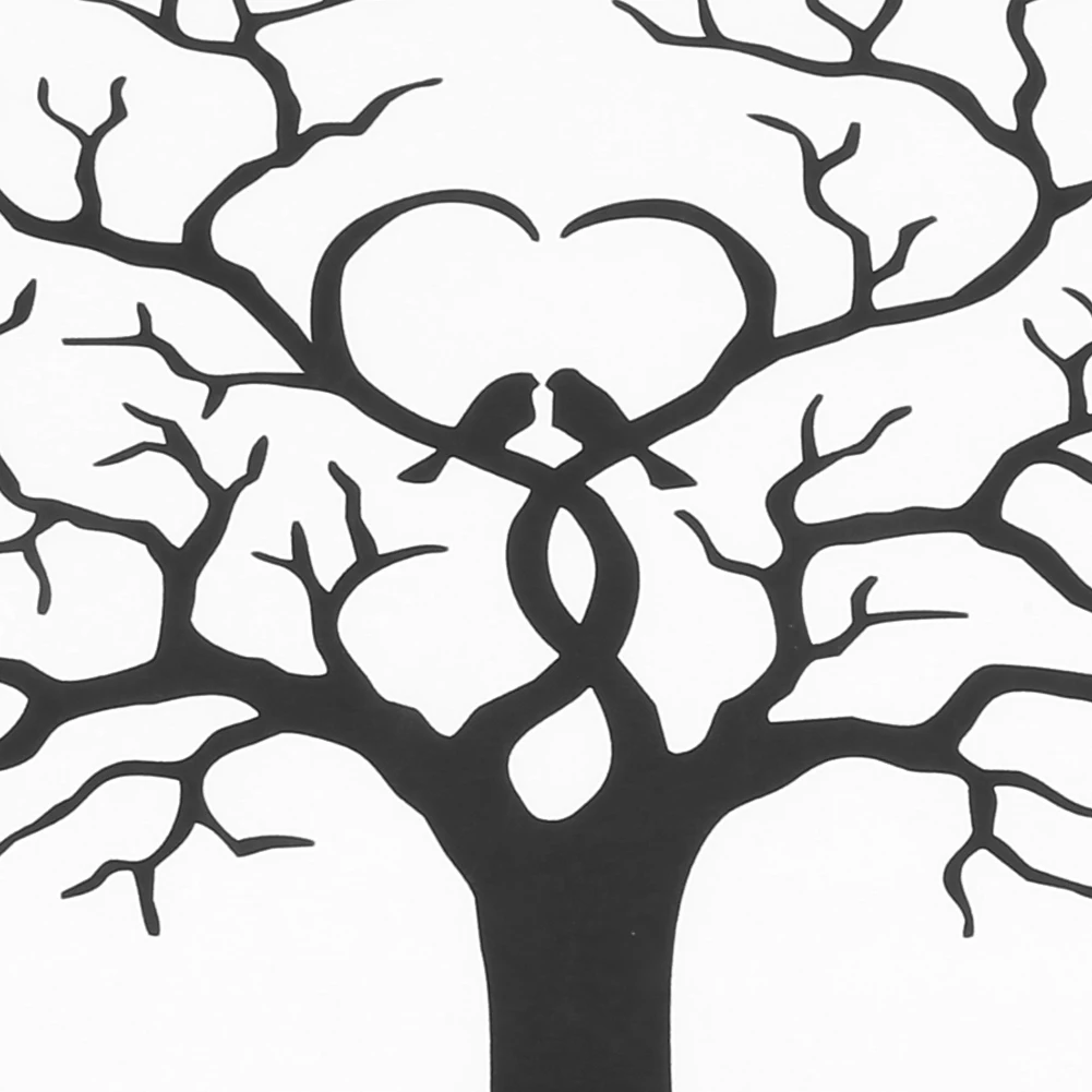 Personalize Wedding Guest Book, Gender Reveal Tree Fingerprints Guest Book, for Rustic Calligraphy Personalized Wall Art