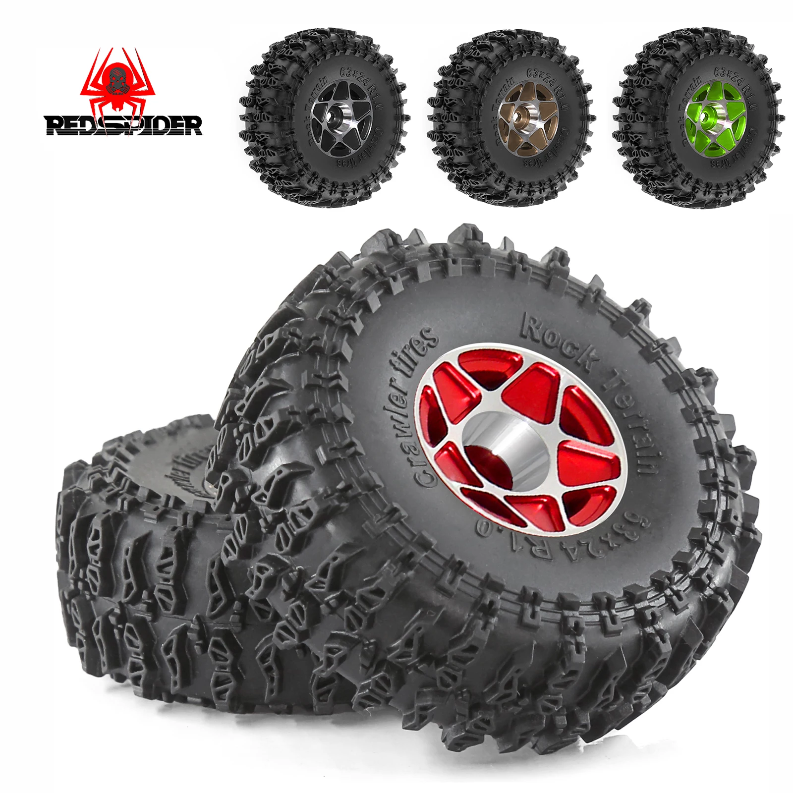 RCカー用ホイールリム For SCX24 For TRX4M AX24 1/18 1/24 T1321 1.3