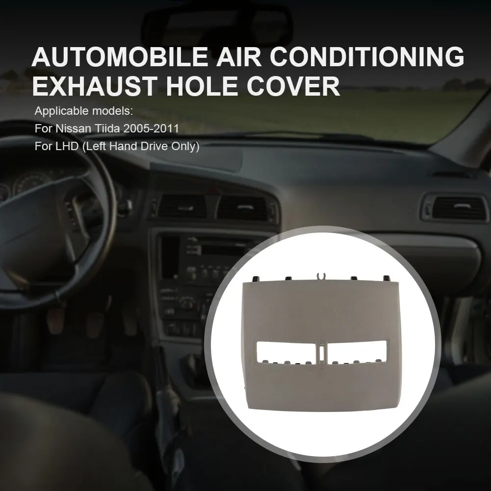 Dashboard Panel Cover Finisher-Instrument Plate Durable Car Instrument Panel Plastic Air Conditioner Outlet for Nissan Tiida 2005-2011