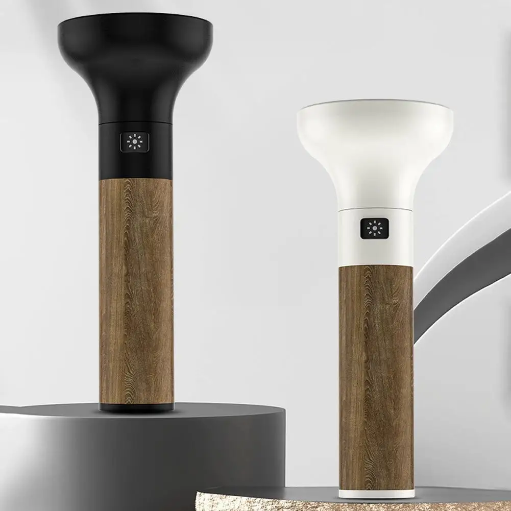 

LED Imitation Wood Grain Aluminum Alloy Flashlight Portable Strong Bright Torch Lamp Rechargeable Waterproof Camping Flashlights