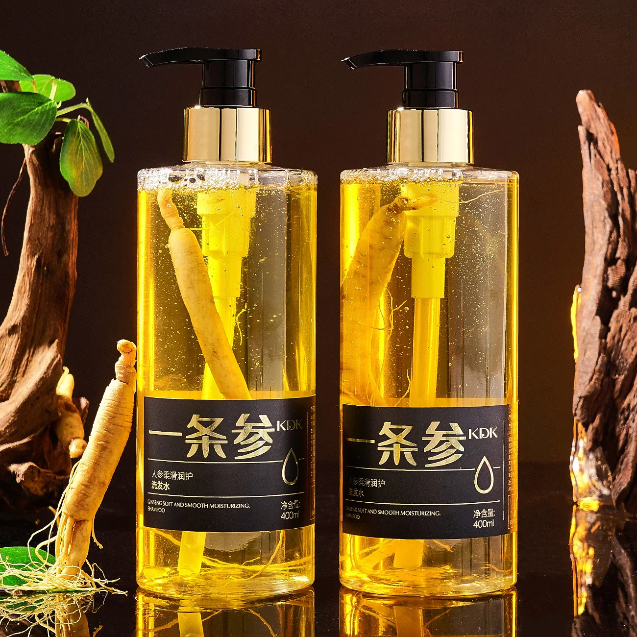 Ginseng Root Essence Hair Shampoo Damaged Repair Hair Growth Clean Nourishing Anti Dandruff Shampoo Herb Professional Care 400ml 2