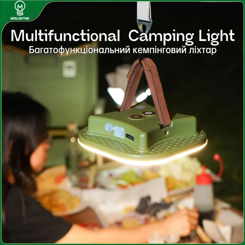 Outdoor Camping Light Portable Rechargeable LED Magnet Battery Tent Lamp For Fishing Household Emergency