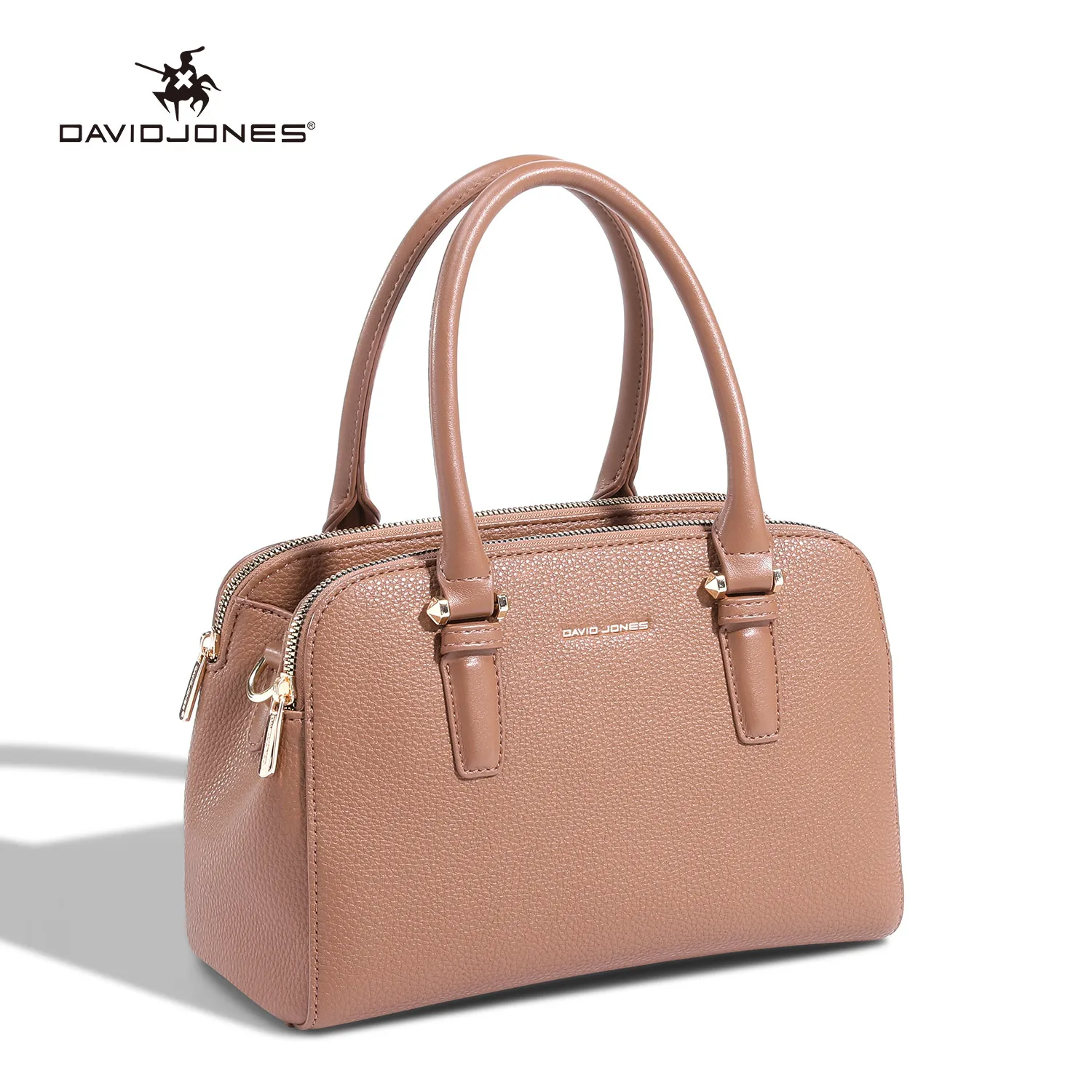 

New David Jones Women Top-Handle Bag Student School Bookbag PU Leather Female Crossbody Bag Large Capacity Lady Shoulder Bag