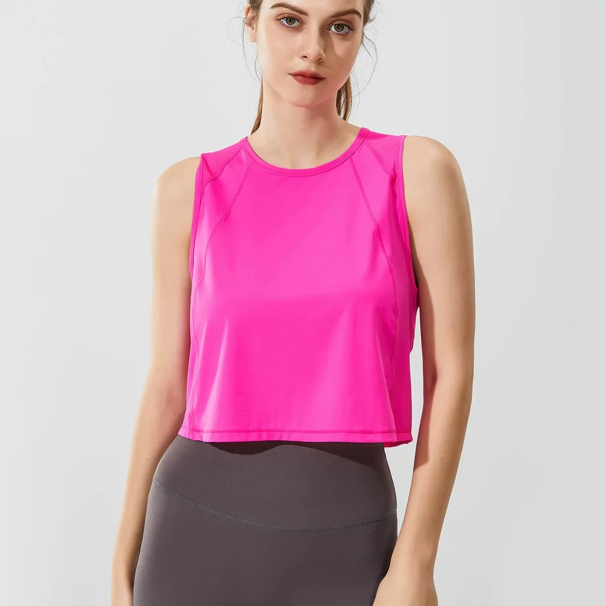 

Lulu Buttery Soft Yoga Top For Women Loose Fit Workout Tank Gym Wear Sleeveless Back Hollow Out Sportswear Running Sport Shirts
