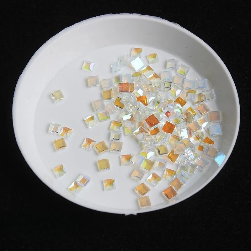 500 stücke Boutique Aurora flachen Boden Nail Art Strass Glas Kristall 3D Nagel dekoration mehrere Formen Großhandel – Detail 7
