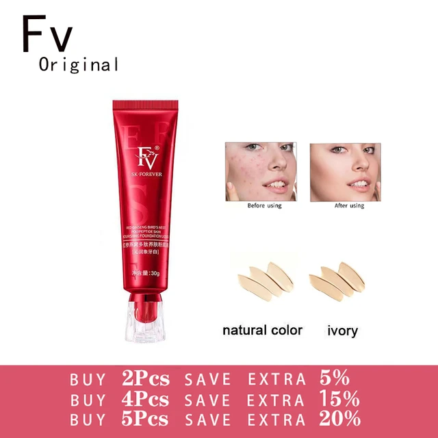 Liquid Foundation AV Foundation Kit Acne Concealer FV Base Cream Waterproof  Long-lasting Oil Control Maquillaj Korea Makeup - AliExpress