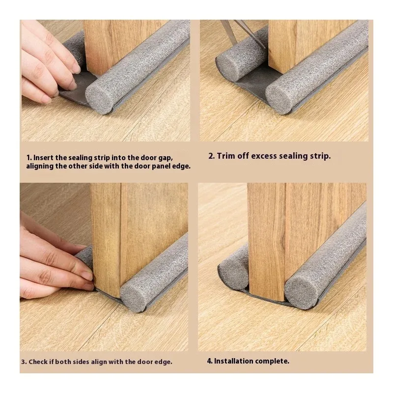 Door Gaps Cover Door Bottom Seal Strip Weather Strip Anti-Cold Gap Blocker Sealing Outdoor Odor Insect Blocker Foam