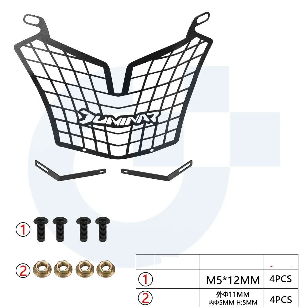 

Accessories CNC Headlight Head Light Guard Protector Cover Protection Grille For BAJAJ DOMINAR 250/400 Dominar 400 250 All Years