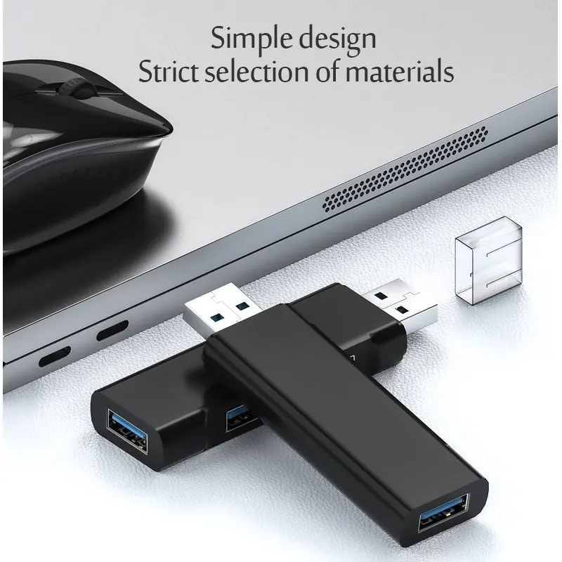 USB 3.0 Hub USB Hub 2.0 Multi USB Splitter Hub Use Power Adapter 3 Port Multiple Expander 2.0 USB 3.0 Hubfor PC - 4