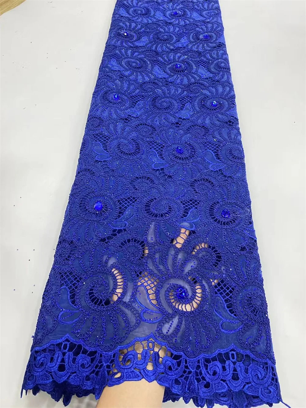 Royal Blue Lace Fabric High Quality African Lace Chiffon Cord Luxury Stone  Lace Fabric Wedding 5 Yards 2025 Sewing Dress A1227-1 - AliExpress 200000297