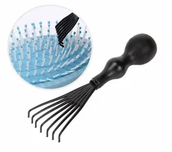 Detangling Bristle & Nylon Hairbrush for Women's Wet and Curly Hair with Scalp Massaging Features (Clean comb)