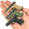 Mini Toy Gun 1:3 G17 Alloy Pistol Model Disassemble Mini Gun Toy Keychain Bag Pendant Craft for Chlidren Adults 6