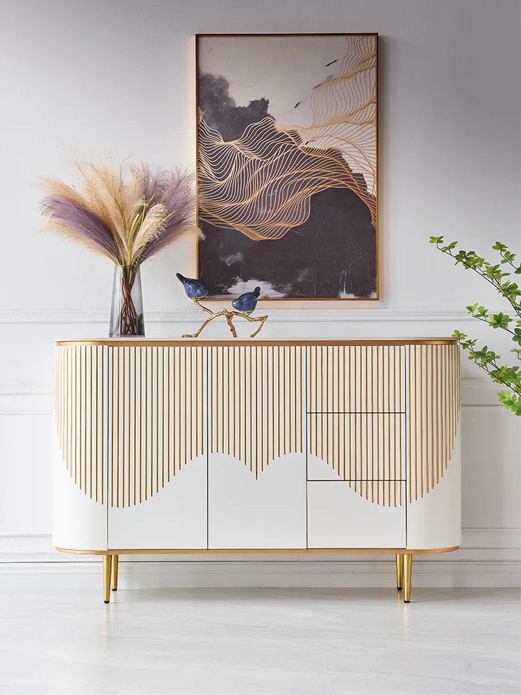 

American Light Luxury Marble Chest of Drawers Home Entrance Cabinet Shoe Cabinet Locker