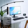 LED Desk Lamp with Clip, Multi-Angle Flexible 4-Segment 3-Light Source Office Desk Lamp, Table Lamp for Home Office Studio 5