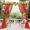 Chiffon Backdrop Curtain For Wedding Party,Glimmer Sheer Backdrop Drapes for Baby Shower Birthday Photo Photography Backgrounds 5