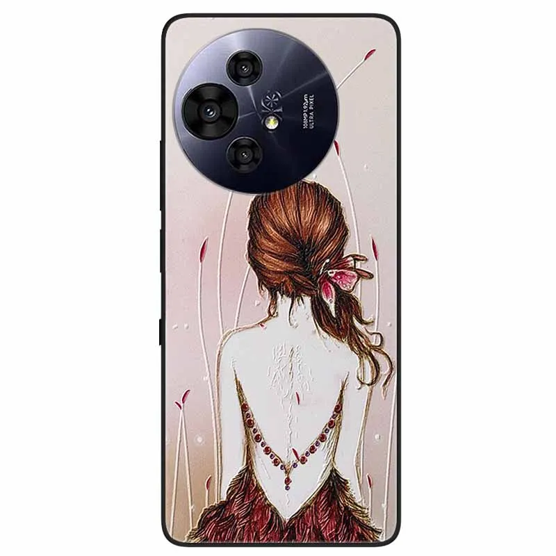 Embossed Silicone TPU Soft Phone Case - 3D Design Protective Cover