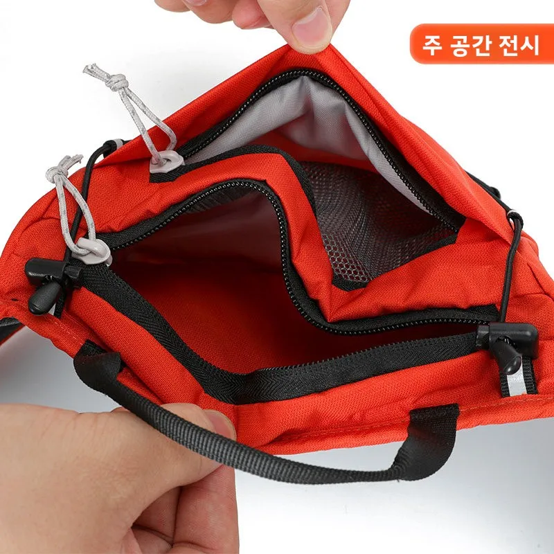 야외 하이킹 허리 가방 남여 공용 대용량 물병 가방 피트니스 러닝을위한 다기능 캐주얼 심플 스타일 스포츠 가방