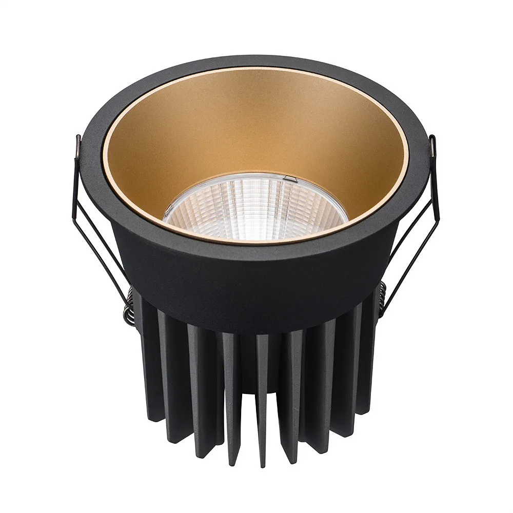 Anti-glare LED COB Spotlight 12W 15W 18W Dimmable Recessed Downlight 7W 10W 60&deg; All Aluminum 2200K 2700K 3500K Interior lighting