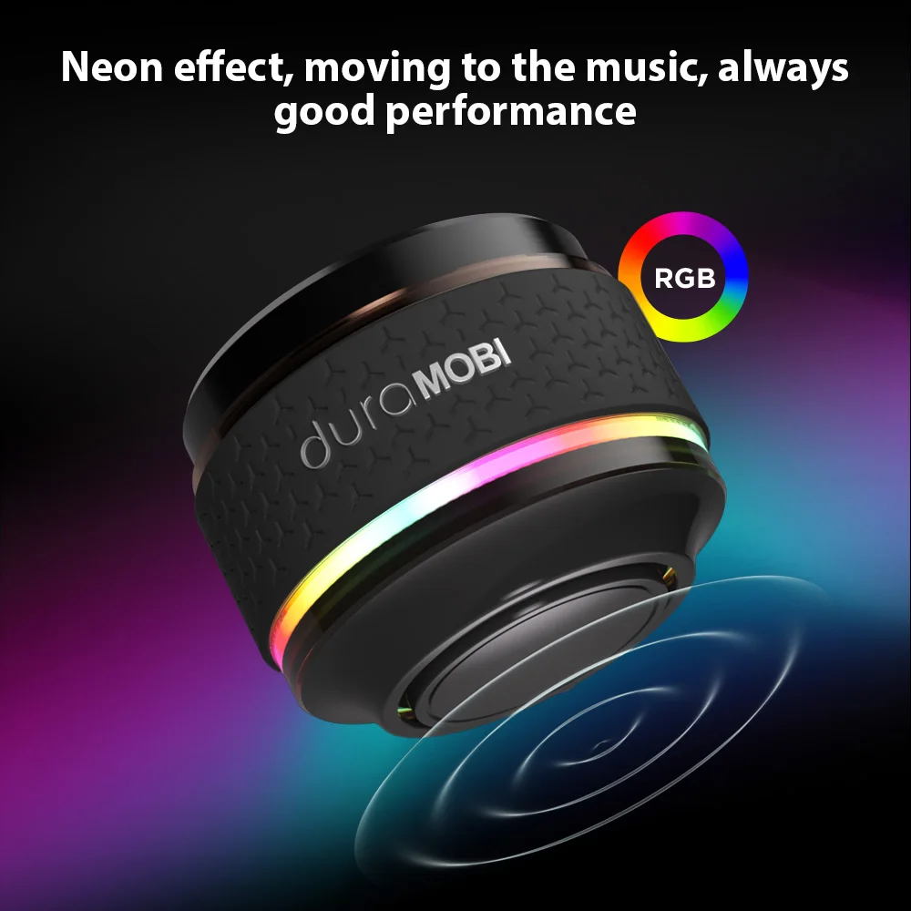 Bone Conduction Wireless Speaker Mini Sound Box with Magnetic BT Speaker RGB Color Neon Light Effects Music Player