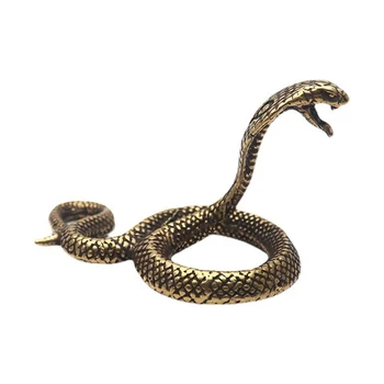 Copper brass miniatures in the shape of a snake