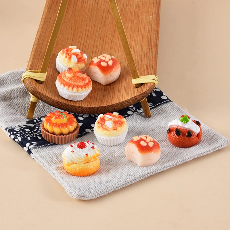 Pretend Food Toys Pretend Kitchen Toys Kitchen Toys Doll House Toys 1Set 1:12 Dollhouse Miniature Fruit Cake Egg Tart Bread Dessert Model Kitchen Food Decor Toy Doll House Accessories