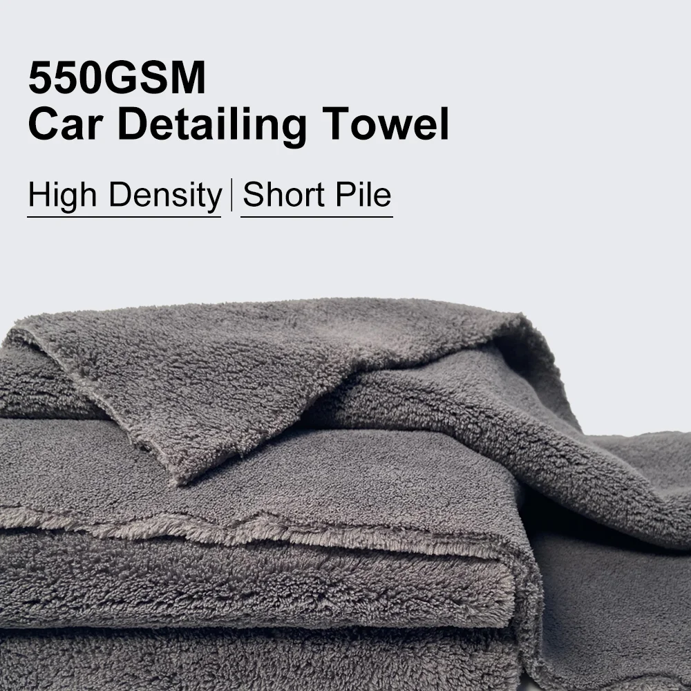 3PCS 550GSM Edgeless Microfiber Car Cleaning Towel Ultra Soft/Short Fluff Car Detailing Towel Auto Detailing microfiber towel cleaning cloth microfiber cleaning cloths microfiber car towel microfiber towels fiber towel microfiber washing towel car drying towel fiber car wipes drying cloth