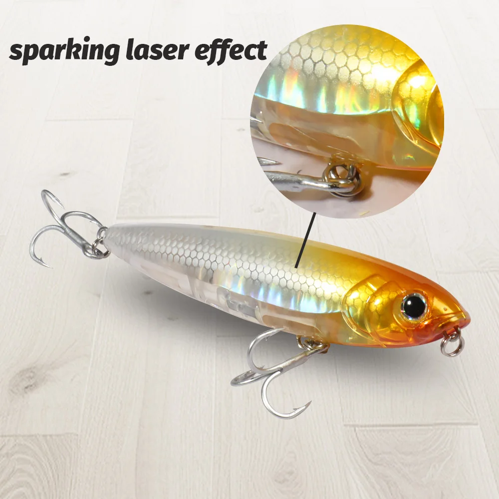 Leurre flottant GOBAIT 17,5g 10cm pour pêche topwater en surface avec animation walk the dog et