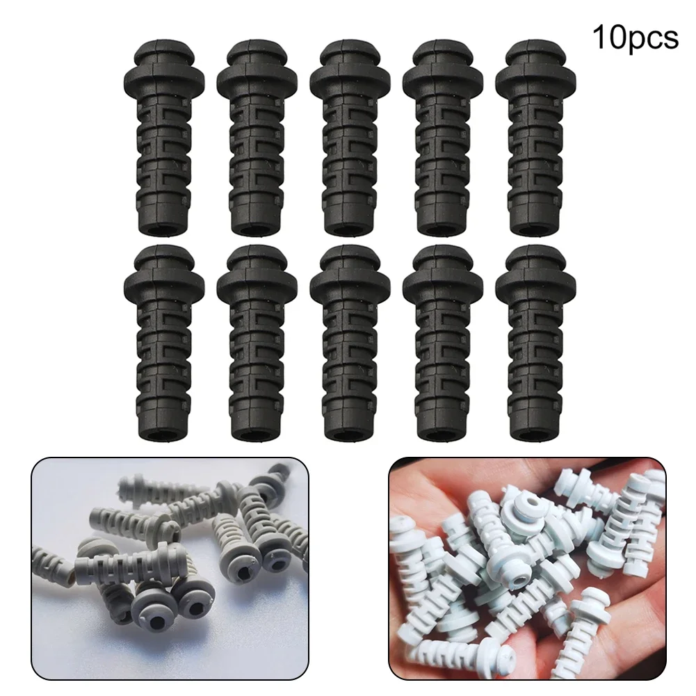 10pcs 3/4/5mm Cable Gland Connector Rubber Strain Relief Cord Boot Wire Sleeve Polyamide PA6 V-2 Wire Cable Sleeves