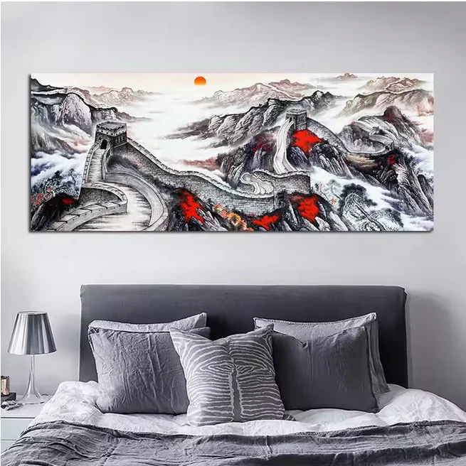 Große Diamant-Stickerei im chinesischen Stil, Tinte, tolle Wand, Diamant-Gemälde, voll quadratisch, rund, 5D-DIY-Mosaik, Kind, Hobby, Geschenk – Detail 3