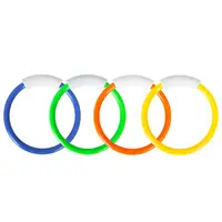 4 Pack Pool Diving Toys Water Swimming Pool Diving Rings Toys for Kids Colorful Easy to Find and Grab 1
