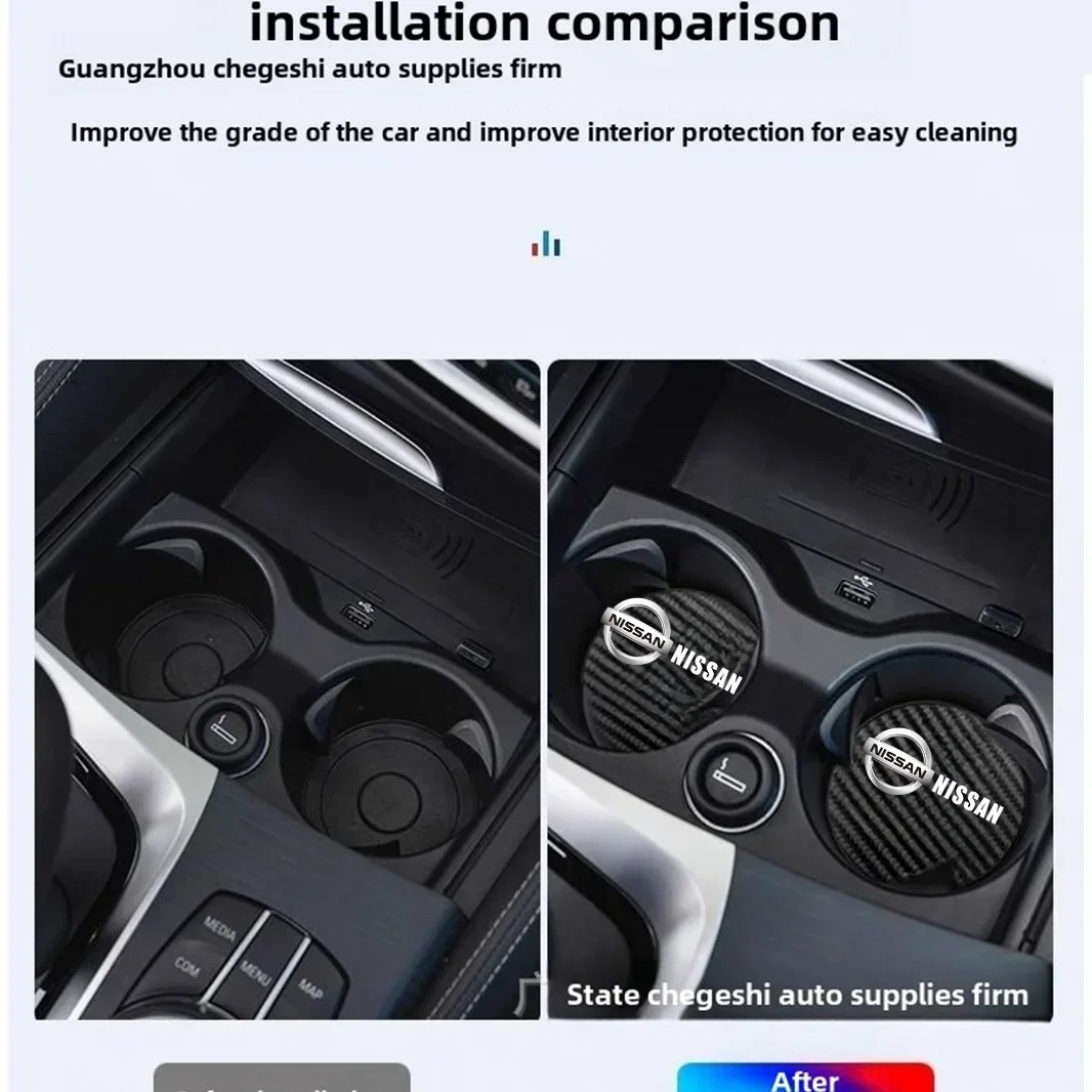 Car accessories Waterproof Coaster Non Slip Water Cup Pad Mat For Jaguar XF XJ XE S-Type F-Type X-Type F-Pace I-Pace XFR XKR