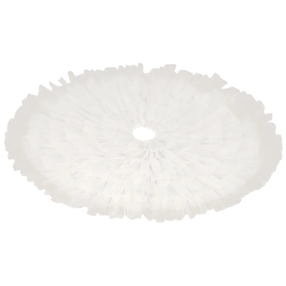 

White Mesh Pleated Skirt Christmas Tree Solid Color Cake Wedding Dress Supplies
