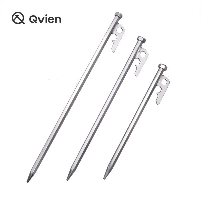 

Qvien Outdoor Tent Stainless Steel Ground Nail Thick Tent Accessories High Strength Camping Canopy Metal Ground Nail