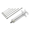 1 Set Bird Feeding Syringe Kit Parrot Feeder Bird Feeder Stainless Steel With 6 Pieces Straight Tube Feeding Feeder Accessories 1