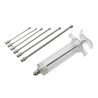 1 Set Bird Feeding Syringe Kit Parrot Feeder Bird Feeder Stainless Steel With 6 Pieces Straight Tube Feeding Feeder Accessories 1