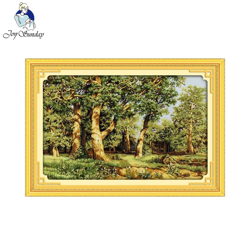 

Joy Sunday Oak forest Counted Cross Stitch Diy 11CT 14CT Cross Stitch Set Wholesale Cross-stitch Kits Embroidery Needlework