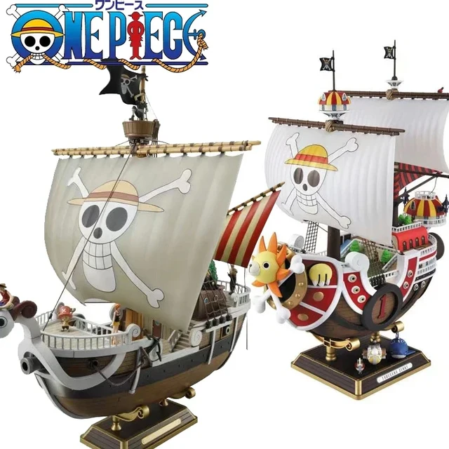 One Piece Anime Ship Figurine Ship Model Building Kits Sailboat