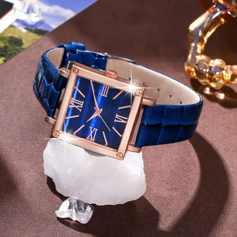 Women Square Watch Set Watch Band