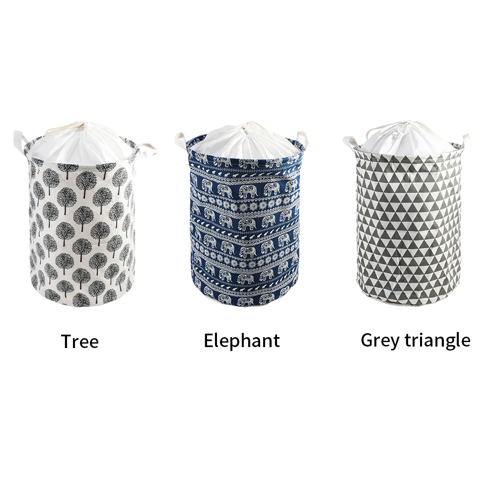 Large Free Standing Clothes Storage Pouch with Lid Toy Bag Bedroom Laundry Dirty Clothes Basket Drawstring Foldable Laundry Bag 6