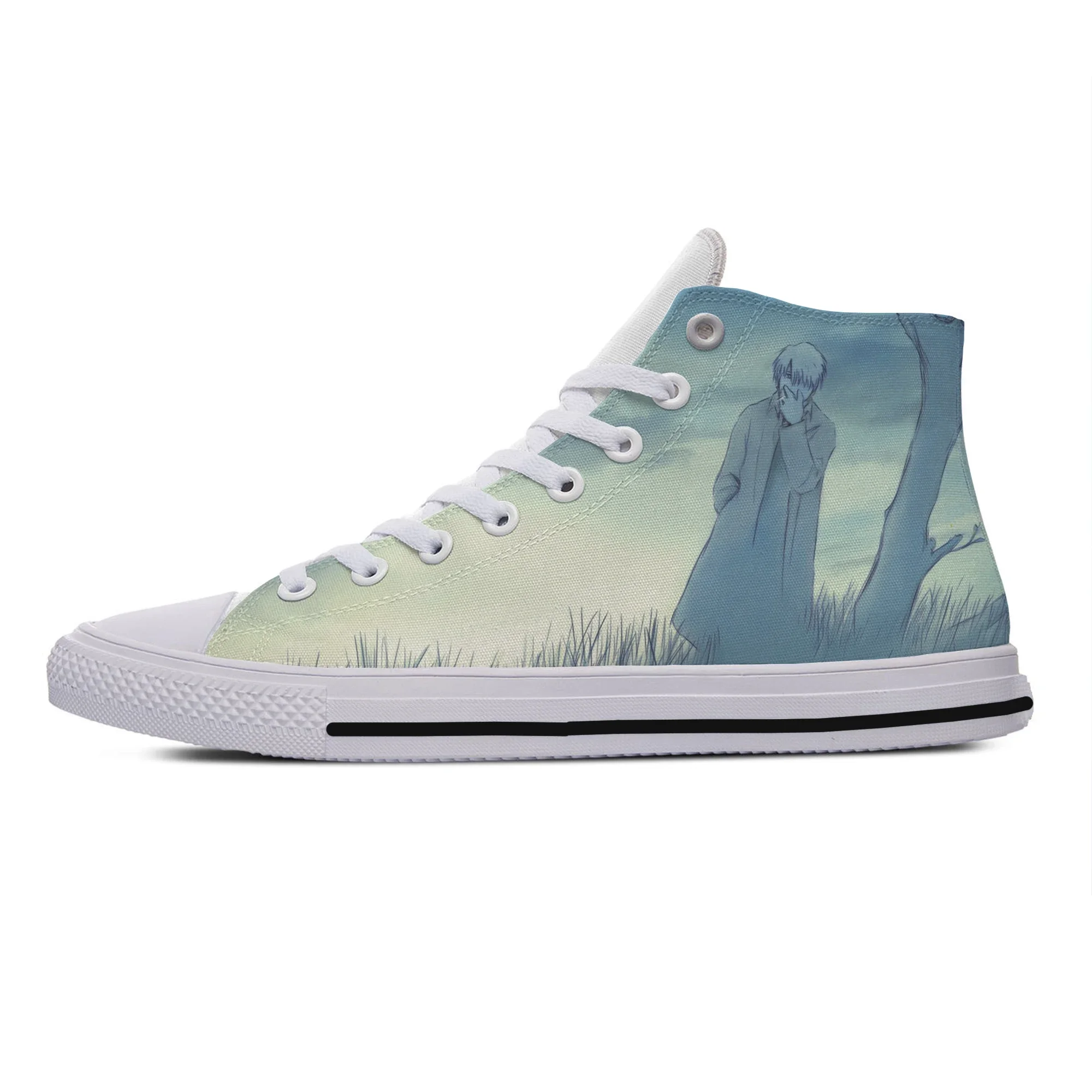 Hot Cool Fashion Summer Funny Cartoon High Quality Sneakers Casual Shoes Men Women  Anime Mushishi High Top Classic Board Shoes