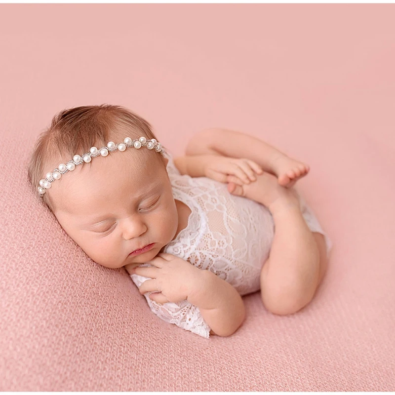 

Baby Photography Props Lace Romper Baby Clothes Black White Baby Girls Jumpsuit Infant New Born Clothing