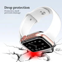 2 housses pour Apple Watch 44MM 40MM 45MM 41MM 49MM 3842mm, étui de protection d'écran creux en TPU souple et transparent pour iWatch 9876se 5ultra 12 6