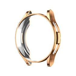 Luxury Plated TPU Bumper with Screen Protector for Samsung Galaxy Watches (Rose Gold)