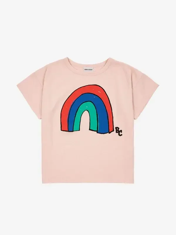 Bobo-camisetas con estampado de dibujos animados para niños y niñas, ropa de manga corta a la moda, Tops de verano, novedad de 2024