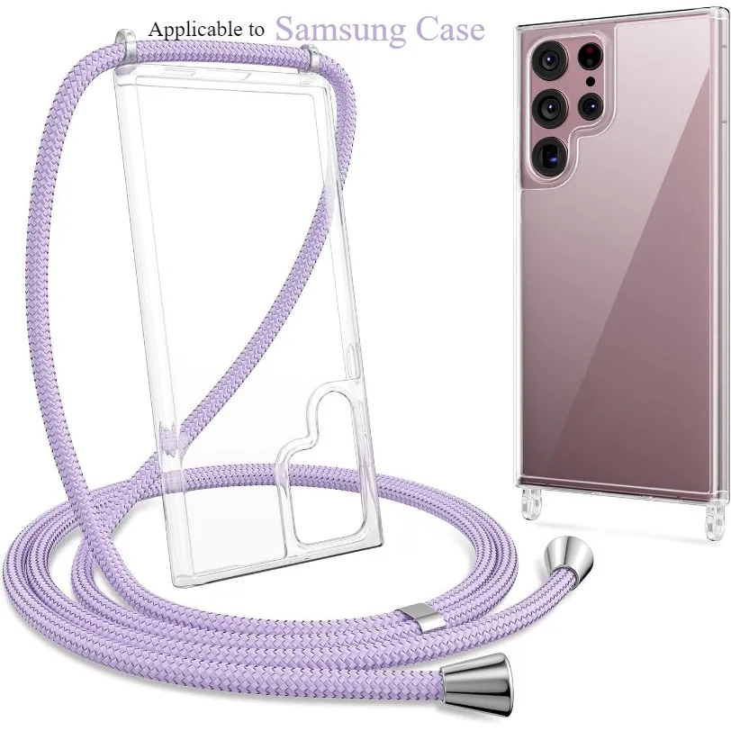 Transparent Lanyard Phone Case with Adjustable Neck Strap