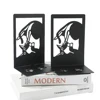 2Pcs Style Black Cat Book Ends Heavy Book Iron Bookends Gift for Book Loves Home Desk Book Rack Office Supplies Stand Iron 2