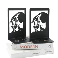 2Pcs Style Black Cat Book Ends Heavy Book Iron Bookends Gift for Book Loves Home Desk Book Rack Office Supplies Stand Iron 2