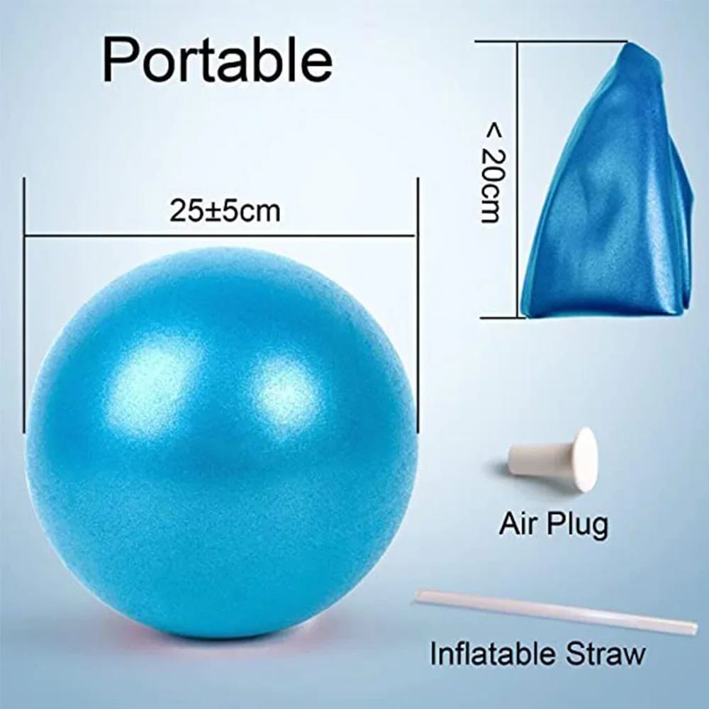 Yoga Ball Gymnastics Ball 25CM Pilates Yoga Ball Exercise Anti-Pressure Explosion-Proof Gymnastics Balance Exercise Fitness Gym Home Yoga Core Training